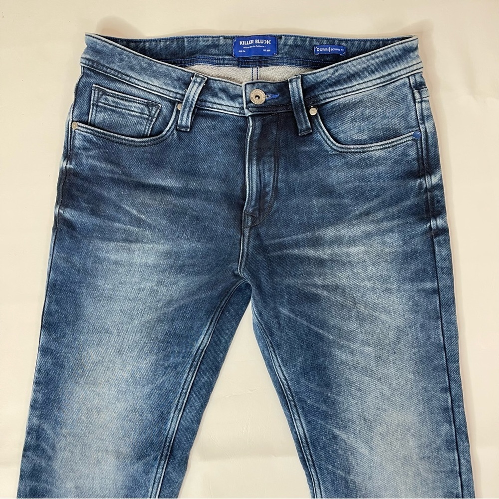 Denim Killer Blu Carrot Fit Mens Jeans Sz 34 Blue Prewash - Picture 13 of 16